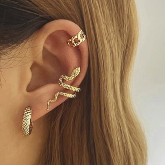 3 Pcs. Silver ~ Fashionable Trends Ear Wrap - Picture 3 of 5